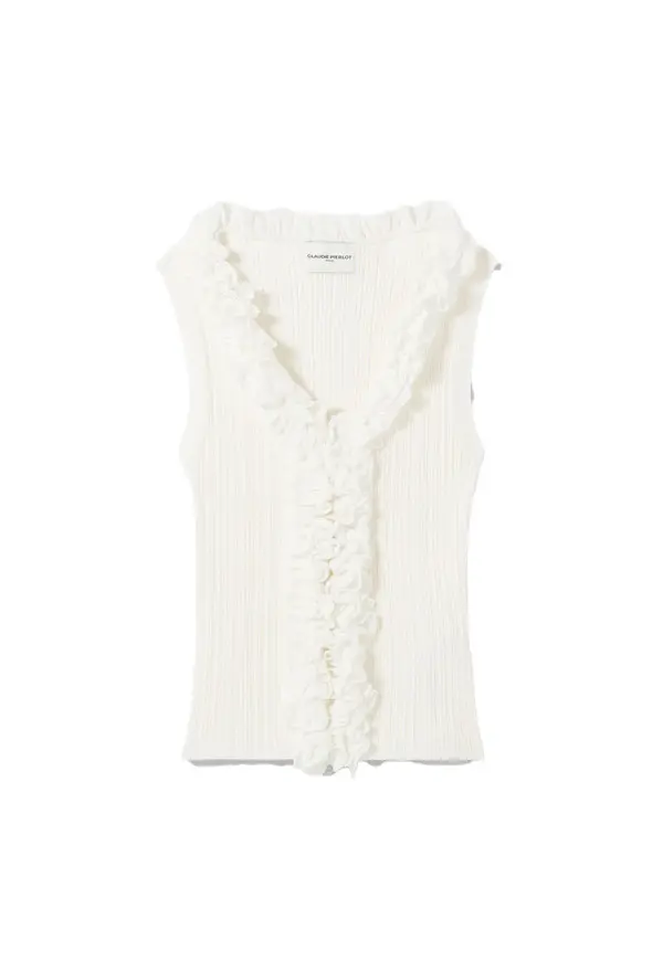 Sleeveless V-neck Top