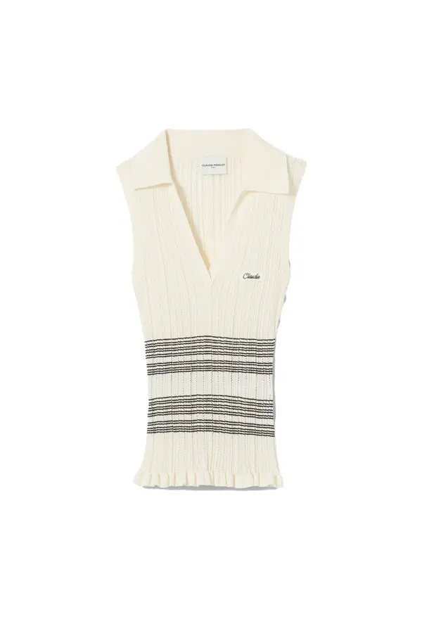 Sleeveless Fine Knit Top