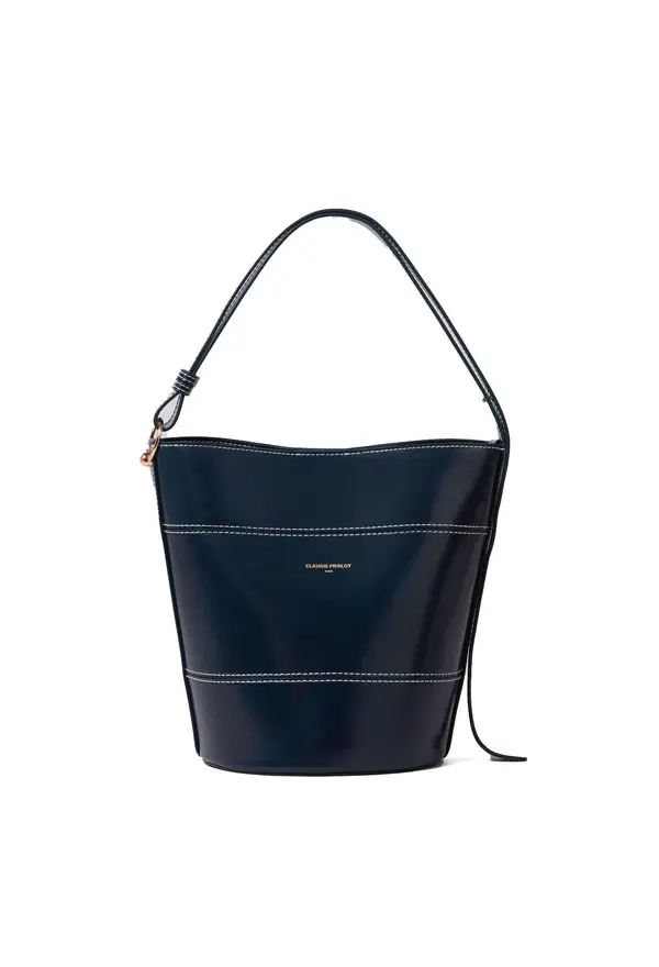 Adjustable Leather Bucket Bag