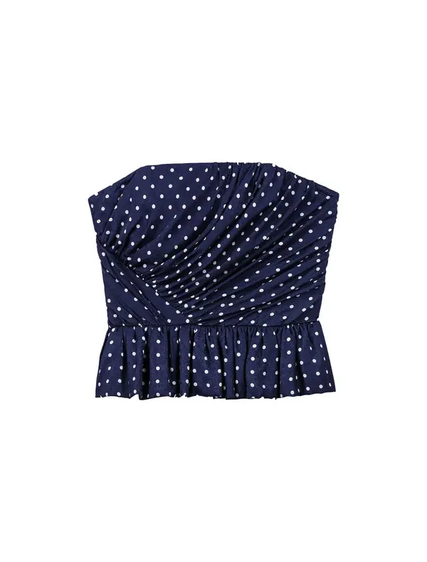 Patterned Bustier Top