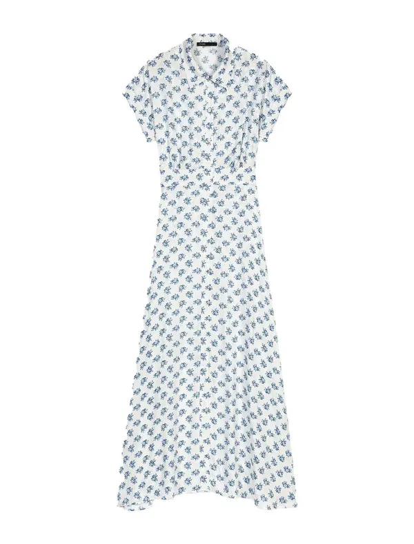 Jacquard Print Maxi Dress