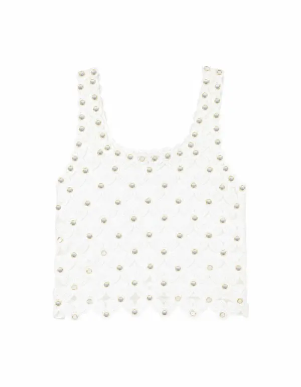 Crochet Top with Metal Details