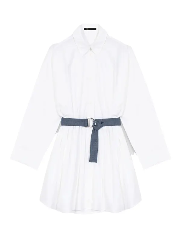 Shirt Dress With Contrast Belt