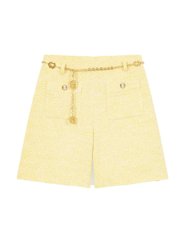 Tweed Shorts with Pockets