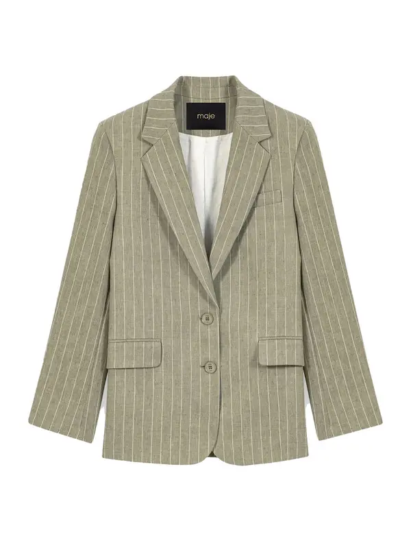 Linen Blend Suit Jacket