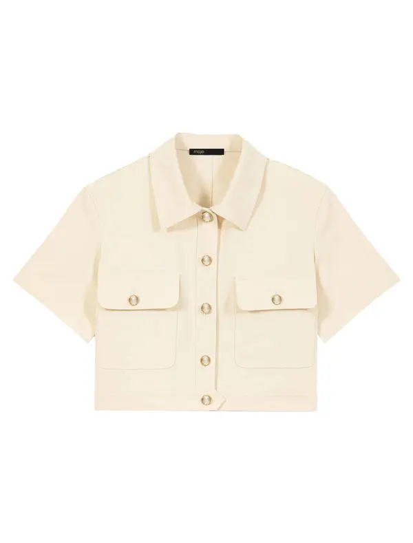 Short-Sleeved Cropped Jacket