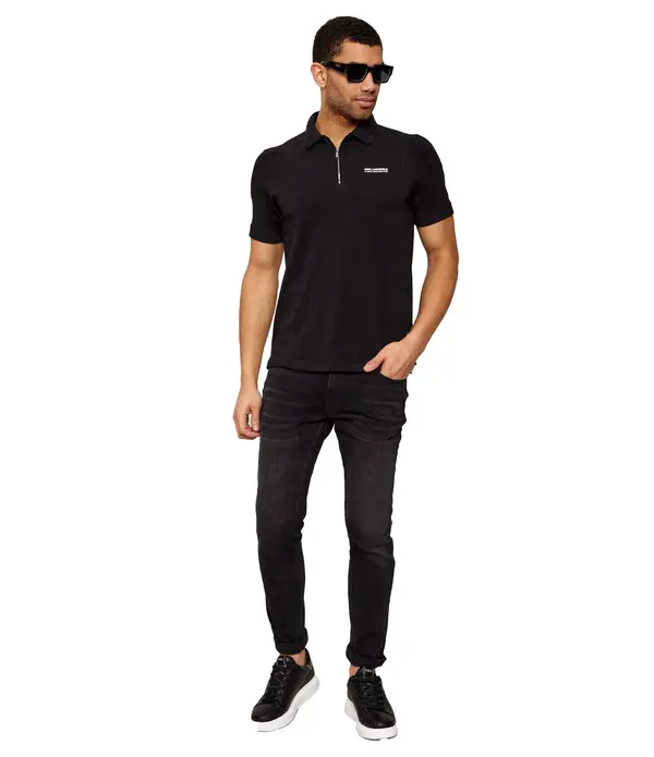 Regular Fit Short Sleeve Polo with Zip