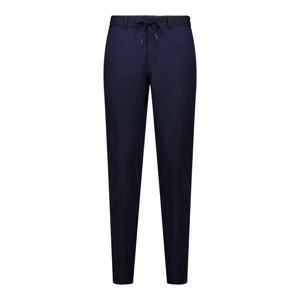 Elastic Waistband Trousers with Drawbar