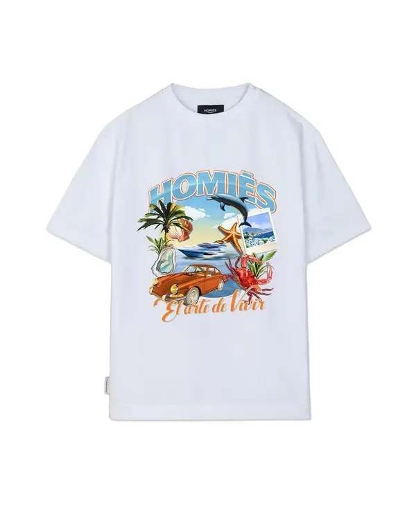 Regular Fit Short Sleeve T-shirt with Front Digital Print and Logo Embroidery