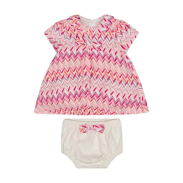 Multi-Coloured Logo Zig Zag Dress Set 