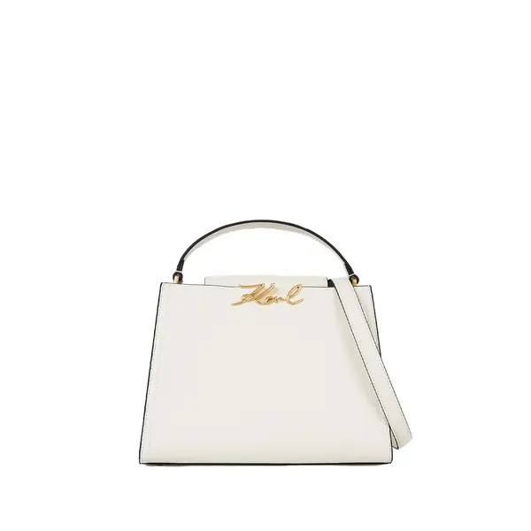 K/Signature Medium Leather Top Handle Bag