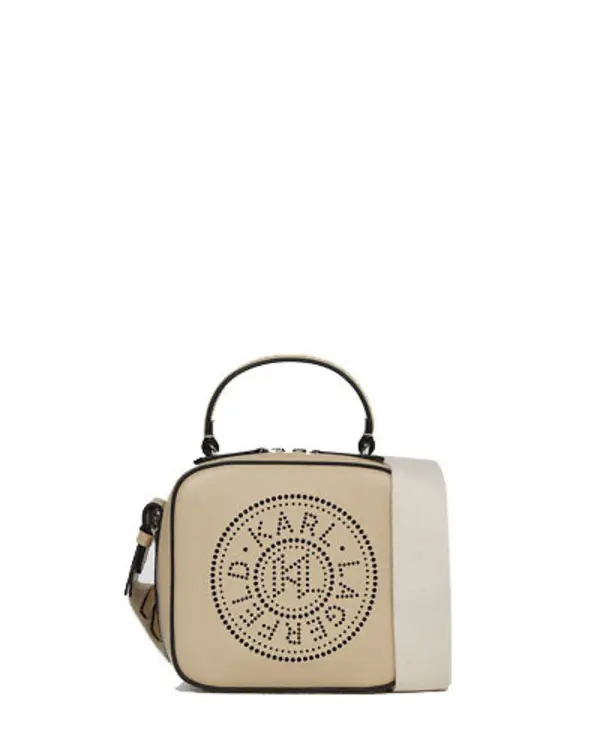 K/Circle Perforated Leather Mini Bag