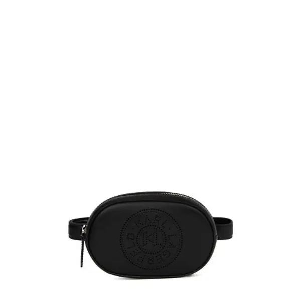 K/Circle Perforated Leather Belt Bag