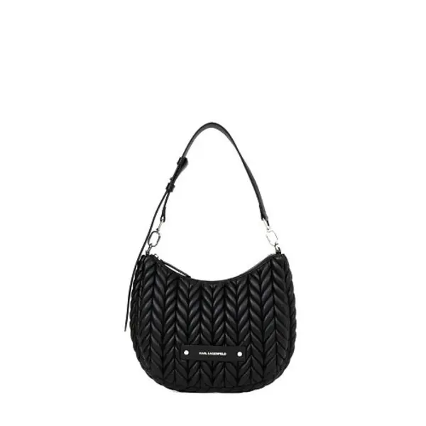 K/Weave Leather Small Hobo Shoulder Bag