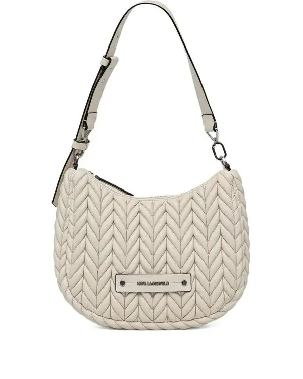 K/Weave Leather Small Hobo Shoulder Bag