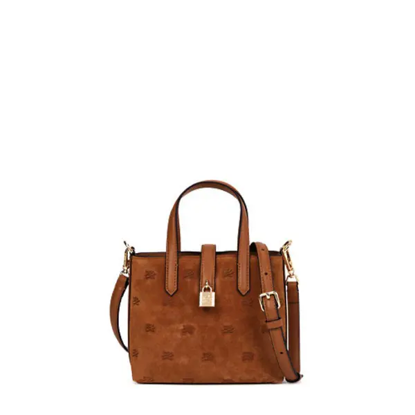 K/Autograph Suede Top Handle Bag
