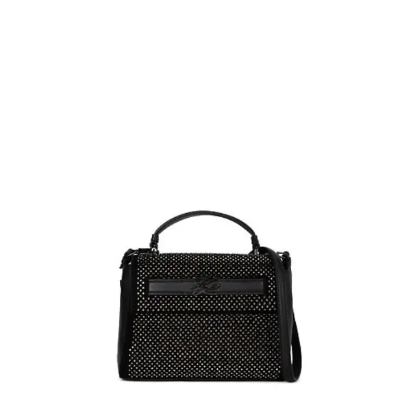 K/Autograph Rhinestone Top Handle Bag
