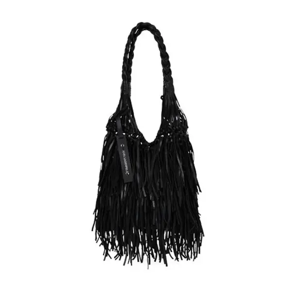 Bohemian-Chic Fringed Shoulder Bag with Braided Handle