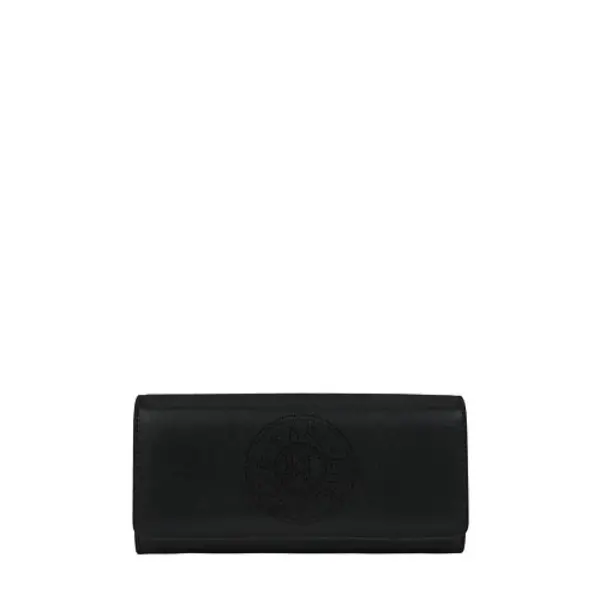 K/Circle Flap Leather Large Wallet 