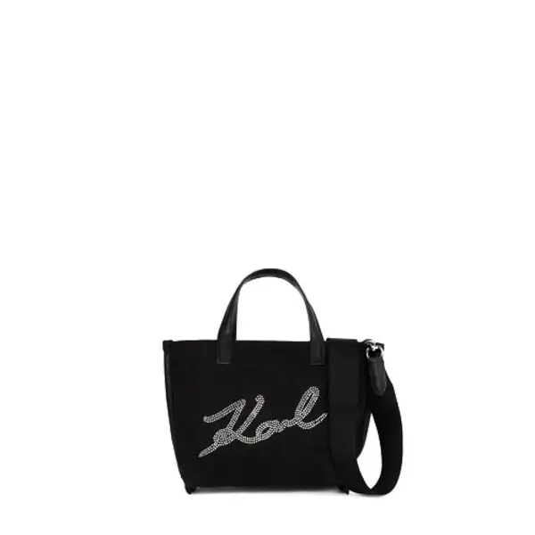 K/Signature Mini Rhinestone Shopper Bag