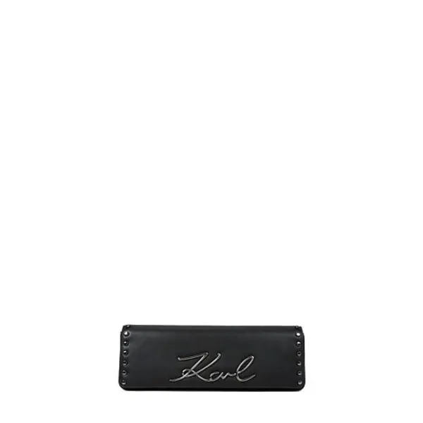 K/Signature Stud-Embellished Clutch Bag