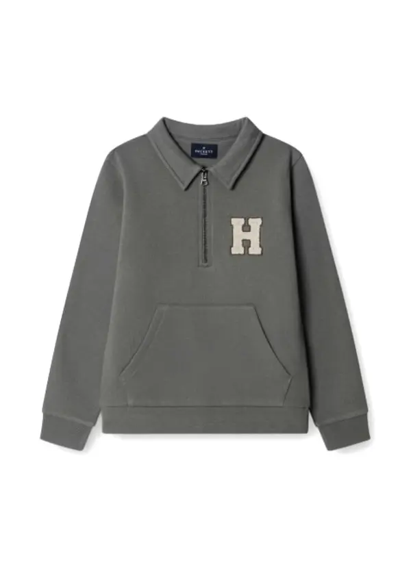 Half Zip Up Sweatshirt with Collar