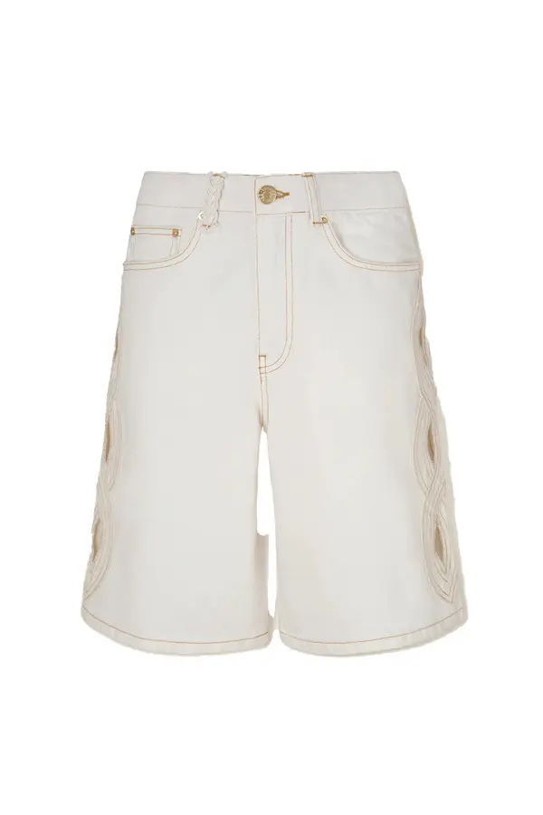 Bermuda Shorts with Braided Opening