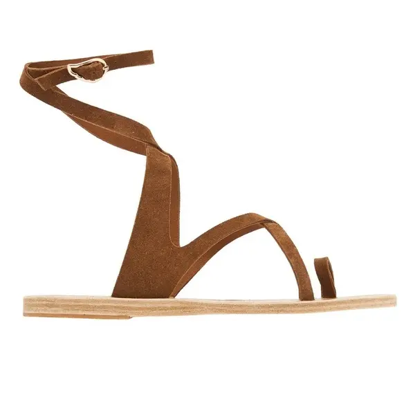 Suede Multi-Strap Sandals