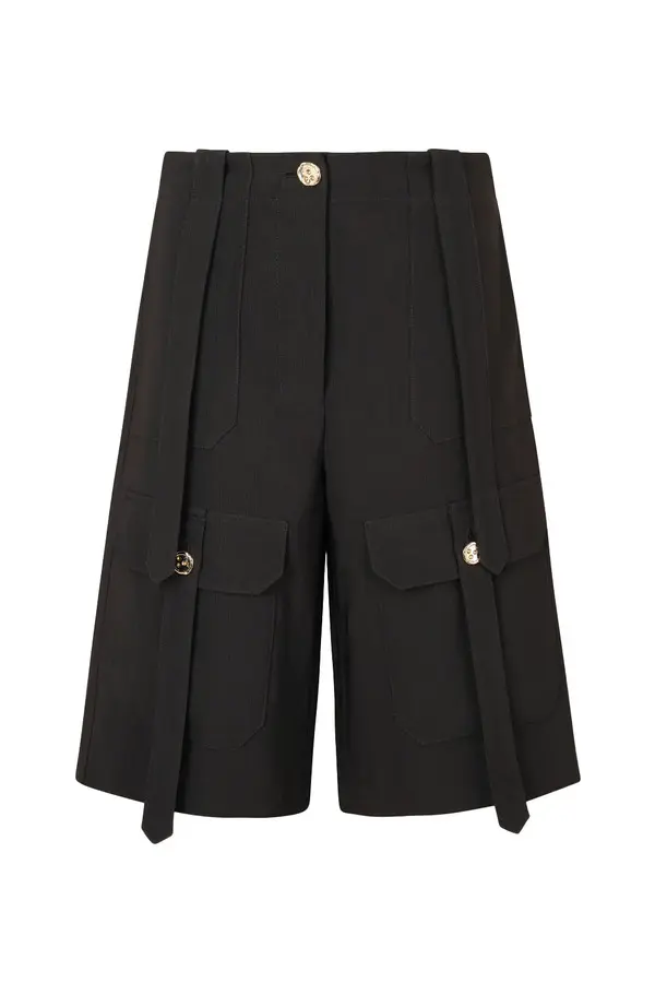 Bermuda Shorts with Patch Pockets