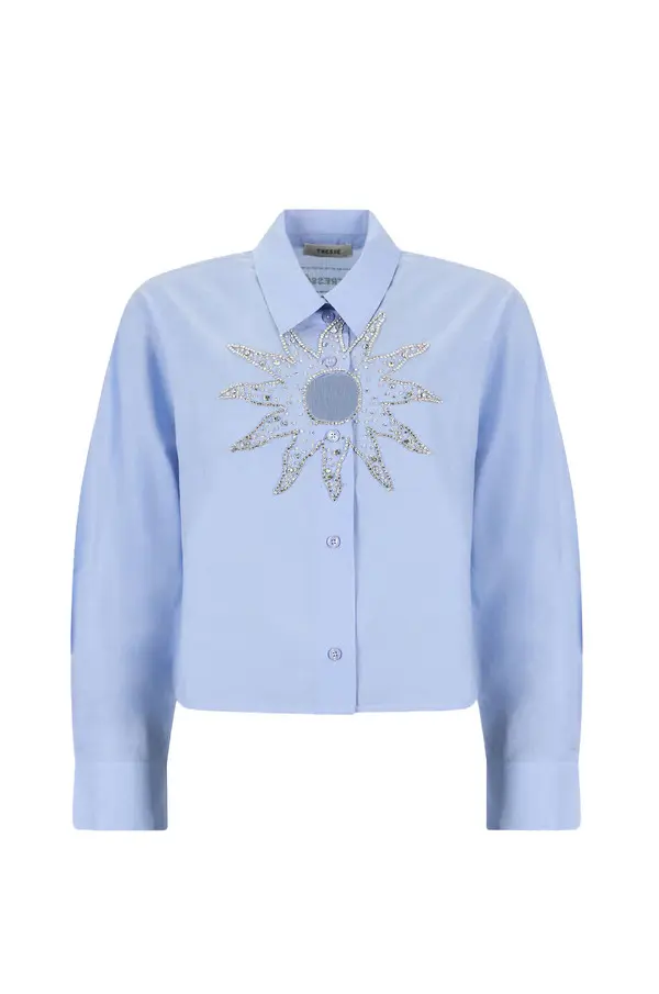 Crystal-embellished Cotton Poplin Shirt