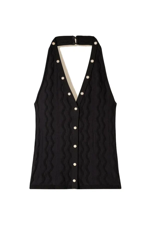 Mesh Halter Neck Top