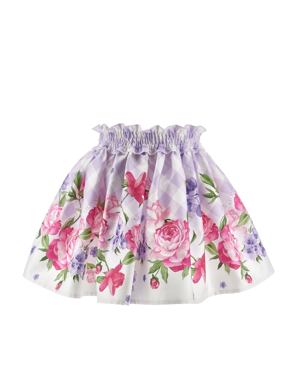 Gingham & Rose Ruffle Skirt