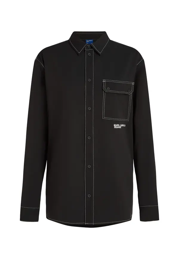 Contrast Stitch Long Sleeve Shirt