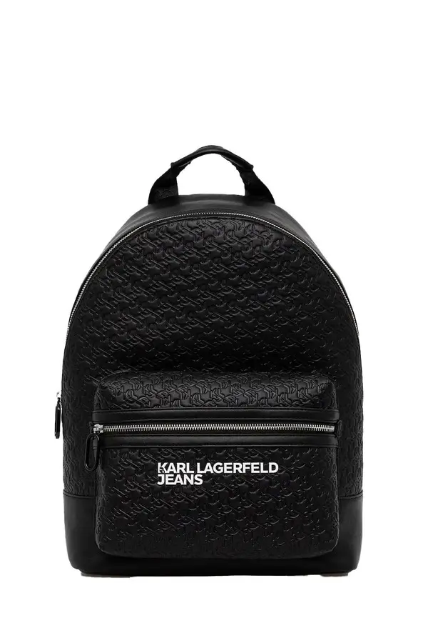 Leather Monogram Embossed Backpack