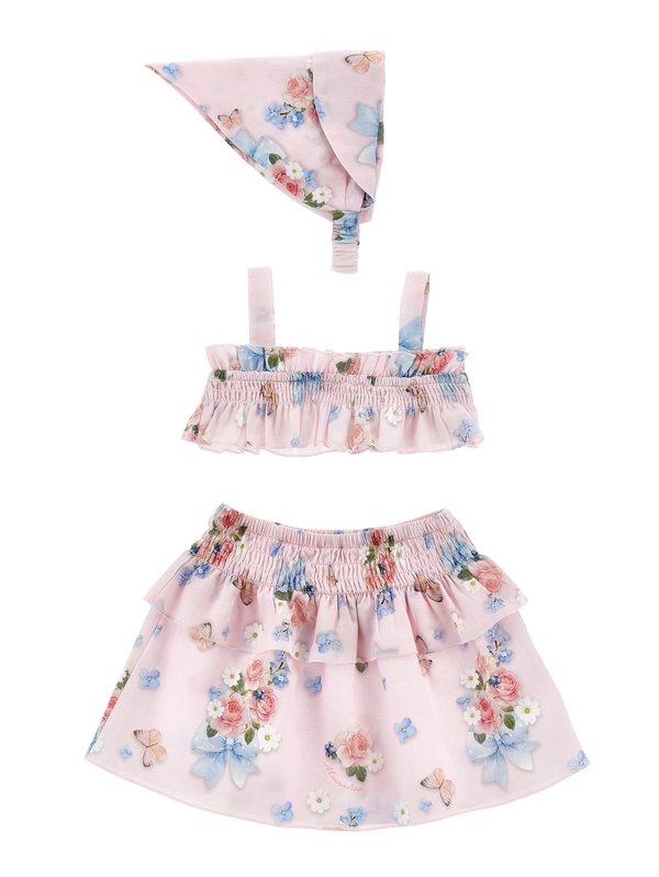 Lightweight Set with Flowers and Butterflies