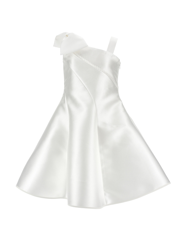 One-shoulder Dress with Bow