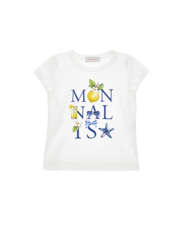 Short Sleeve T-shirt with Lemon Print