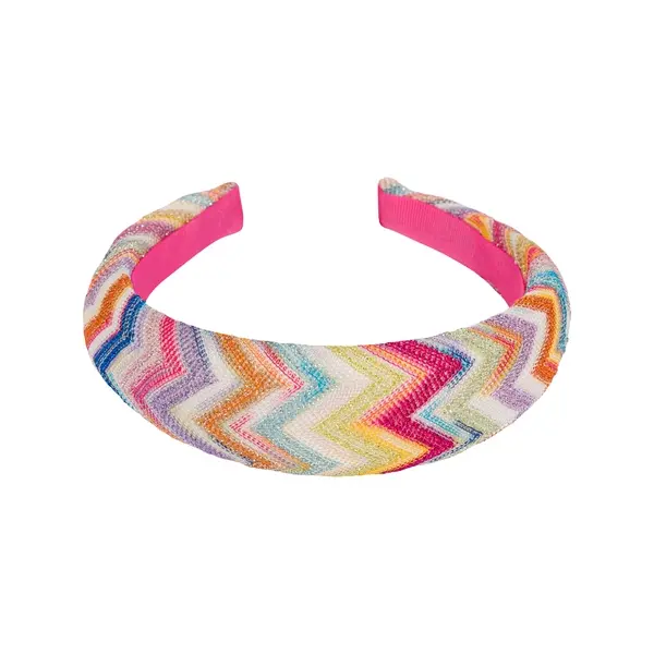 Multicolor Glitter Chevron Padded Headband