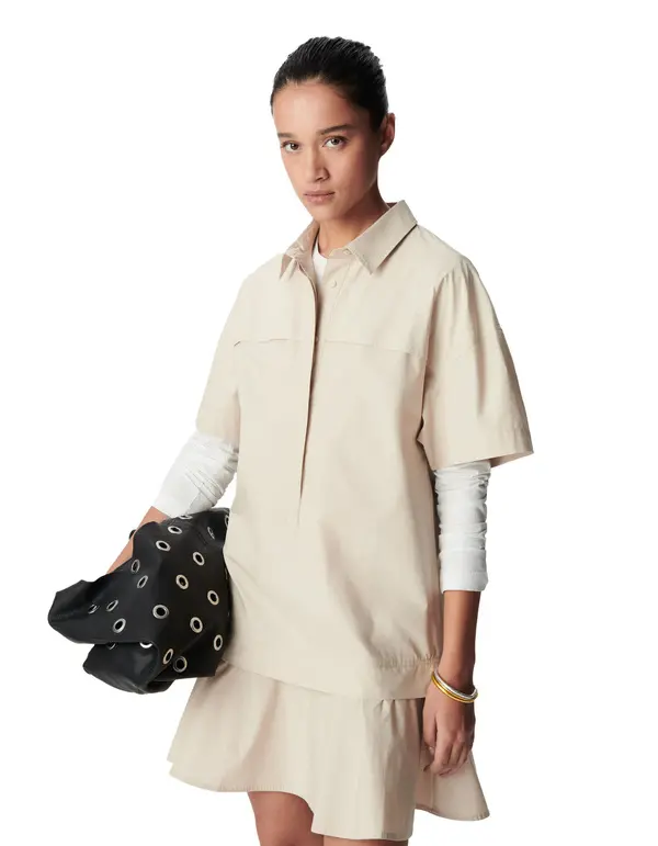 Short Trompe-l'oeil Skirt Dress