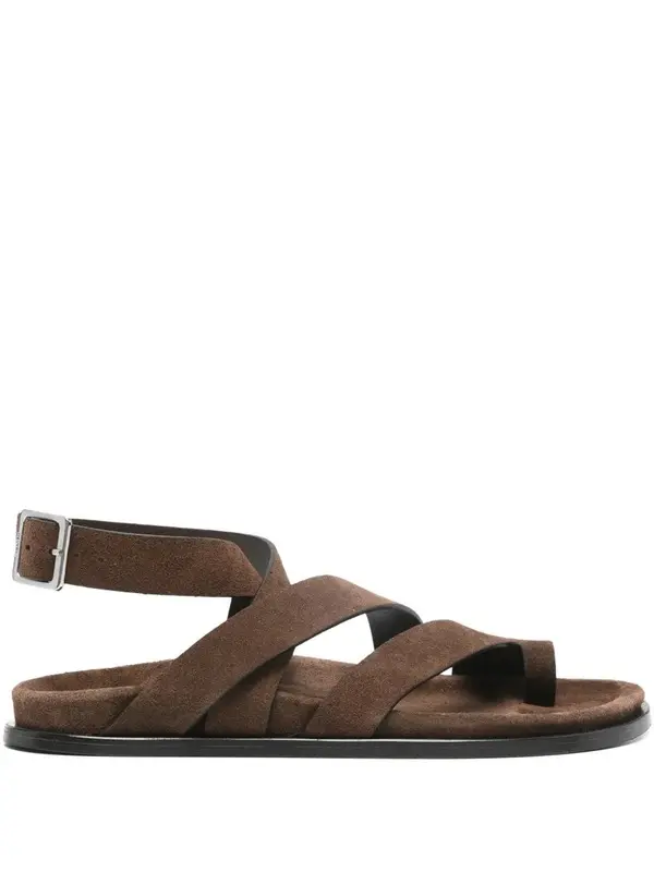 Tide Buckle-strap Suede Sandals