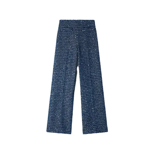 High Waist Sequin Trousers