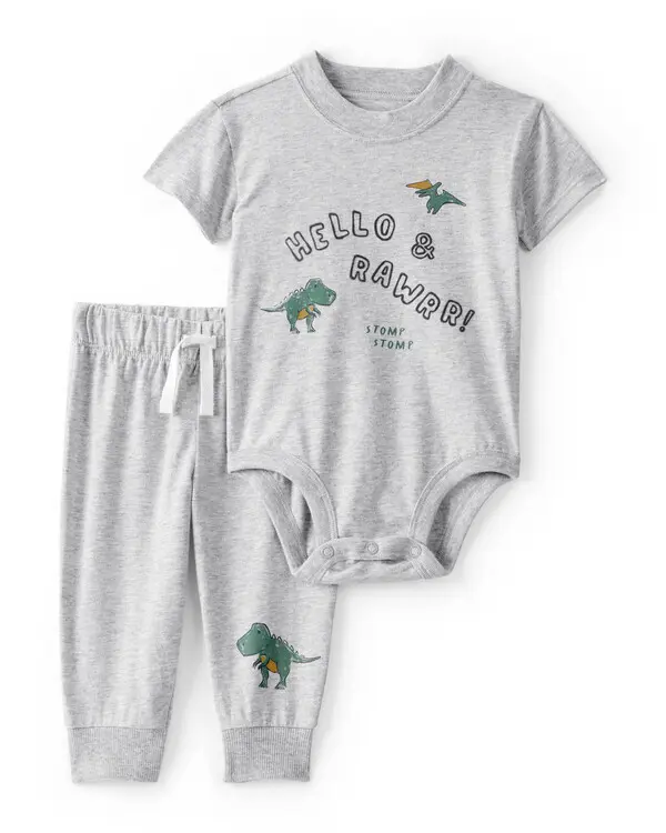 Baby Boy Dinosaur Bodysuit & Pant Set