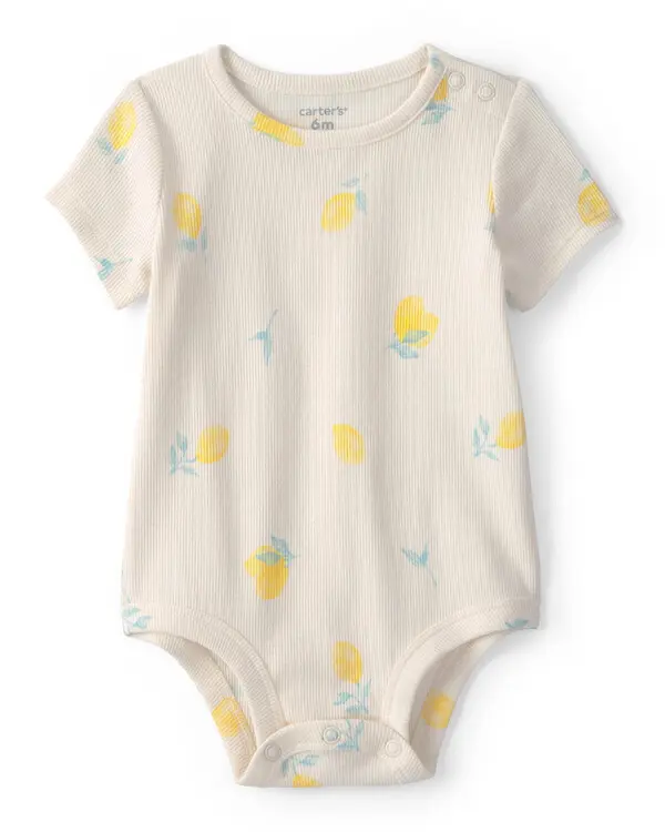 Baby Lemon Graphic Bodysuit - Ivory