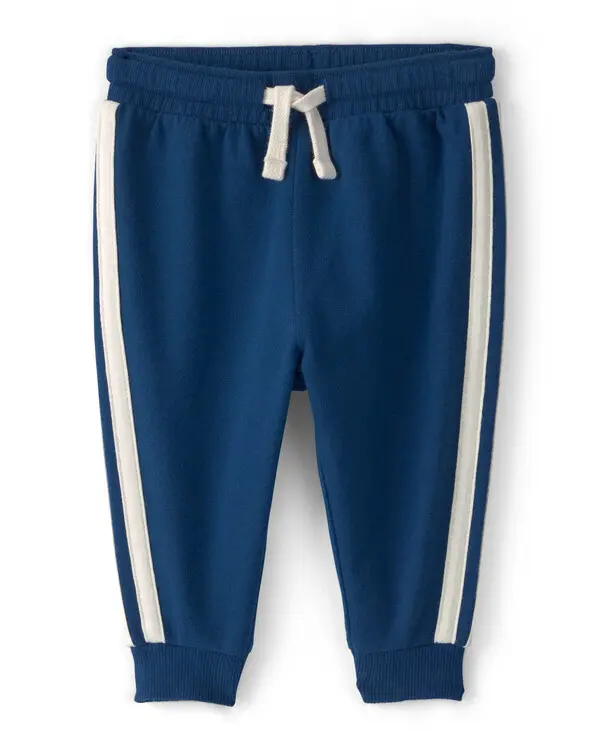 Baby Boy French Terry Pants - Navy Blue