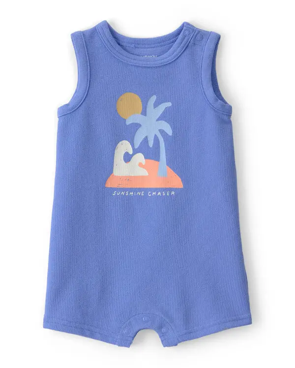 Baby 'Sunshine Chaser' Sleeveless Romper - Blue