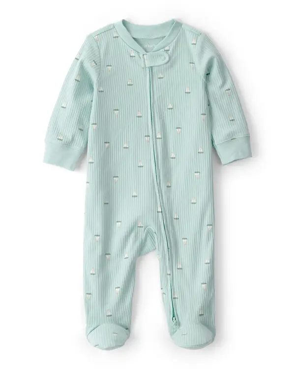 Baby Sailboat 2-Way Zip Sleeper - Green