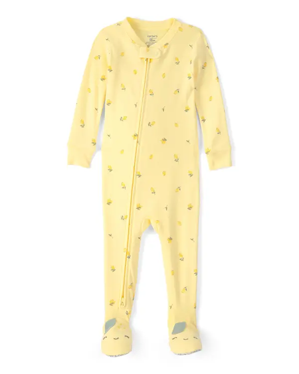  Baby Lemon 100% Cotton Snug Fit 1-Piece Pyjama Set - Yellow