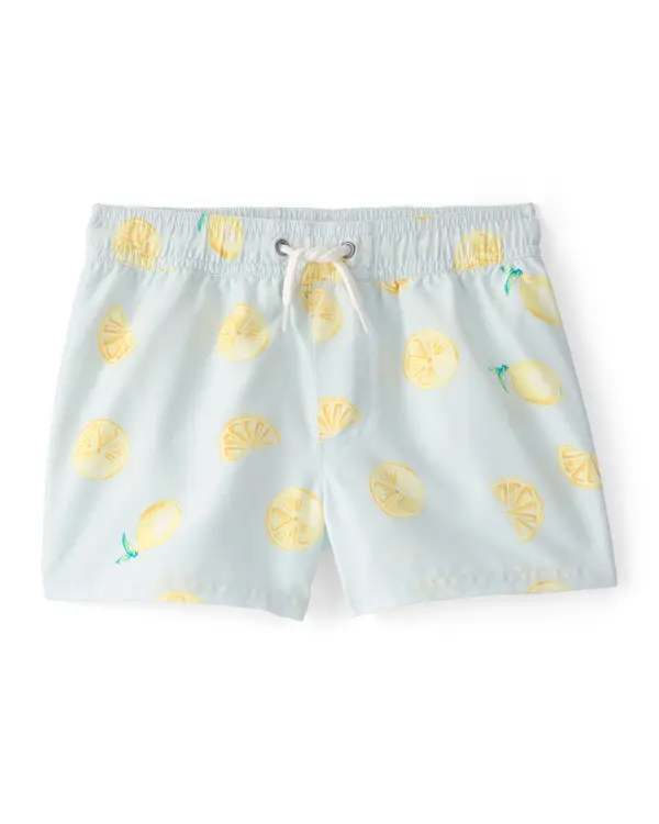  Toddler Boy Lemon Swim Trunks - Blue