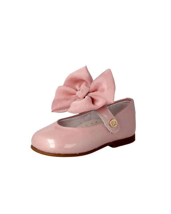 Patent Mary Janes Ballerina with Large Bow