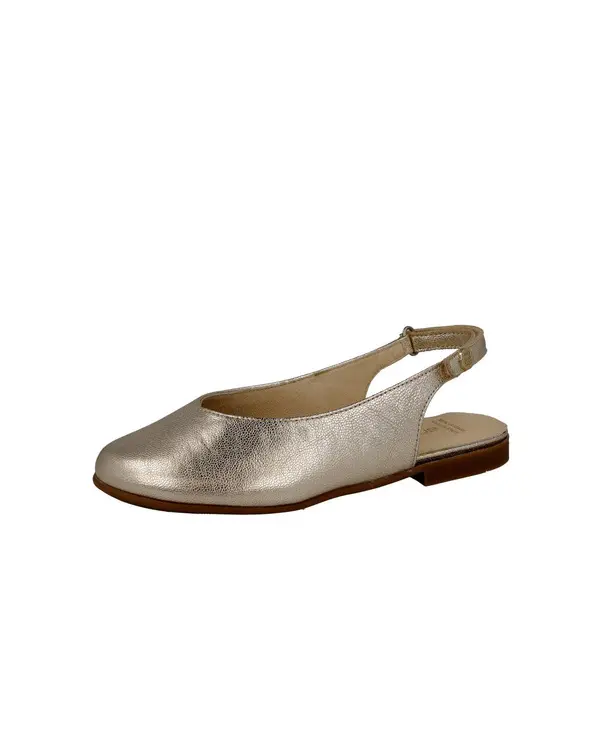 Metallic  Leather Slingback Ballerina
